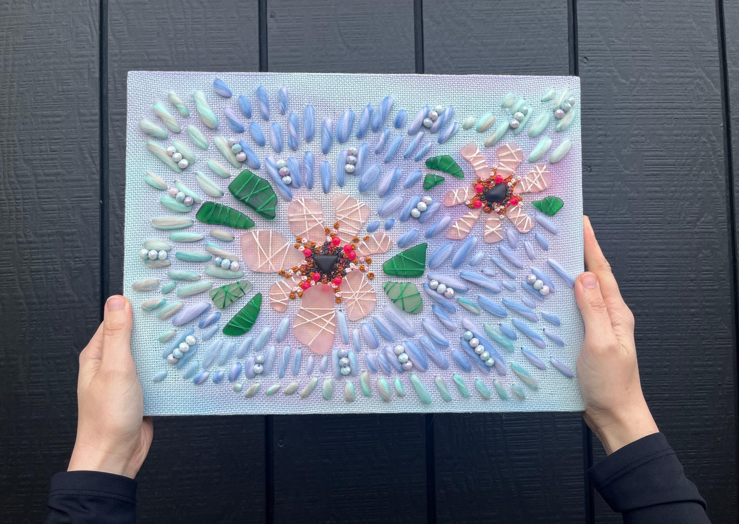 cherry blossom | mixed media abstract