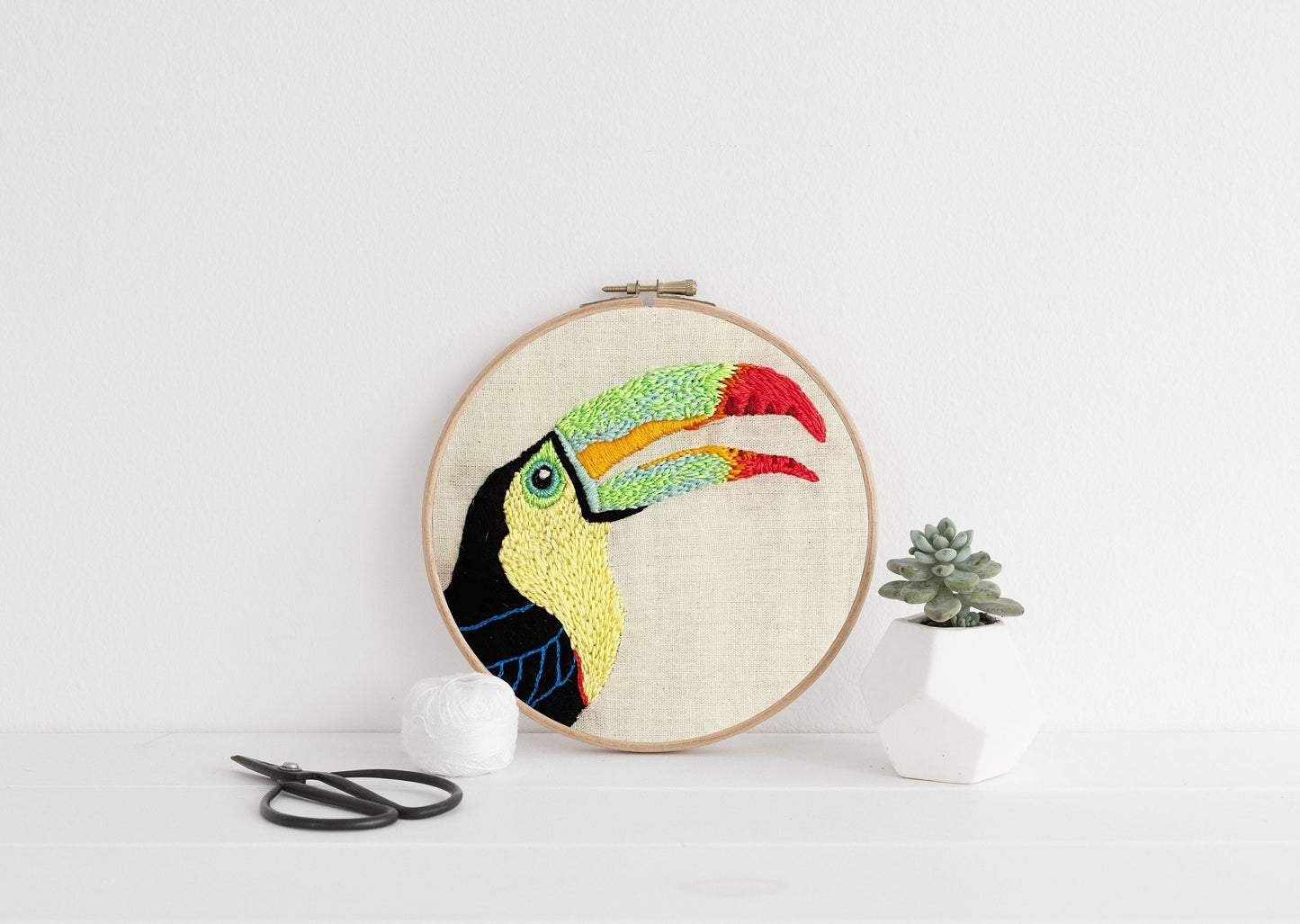 keel billed toucan | digital embroidery pattern