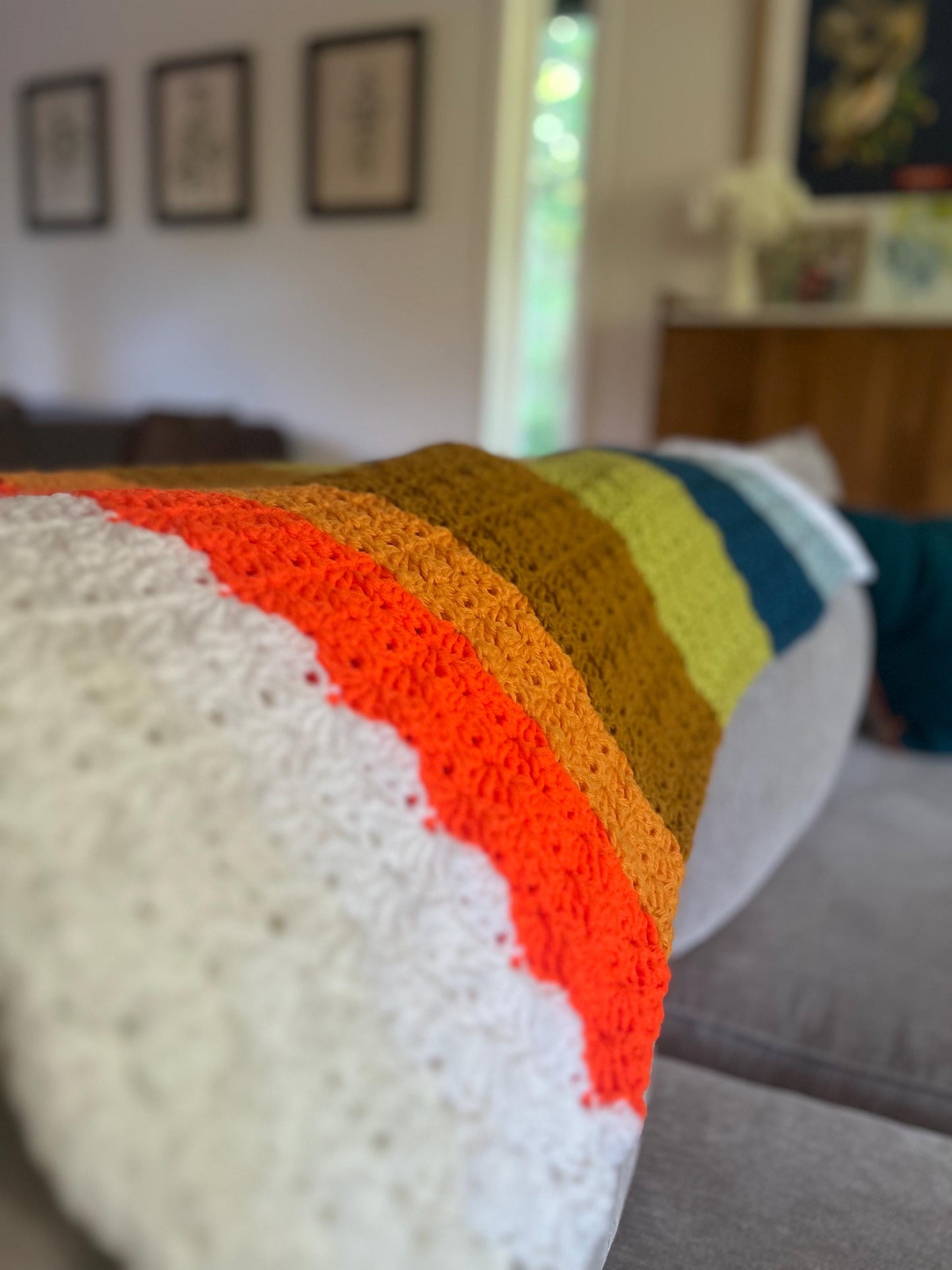 pacific summer throw blanket | digital crochet pattern
