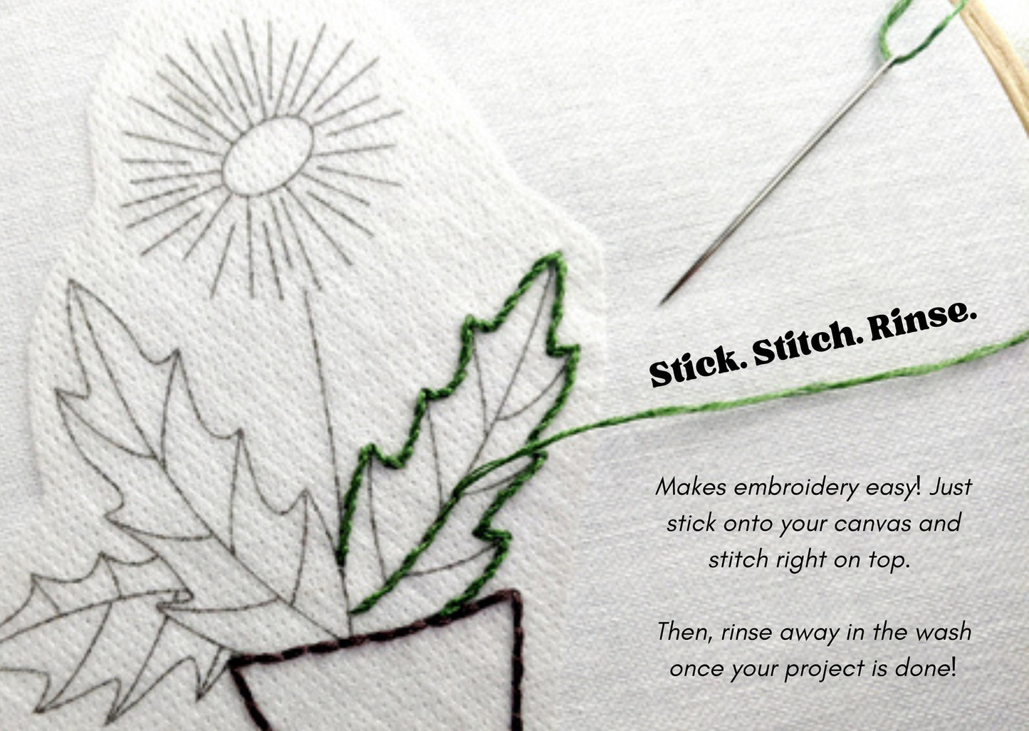 rainbow trout "stick & stitch" | embroidery wash away sticker