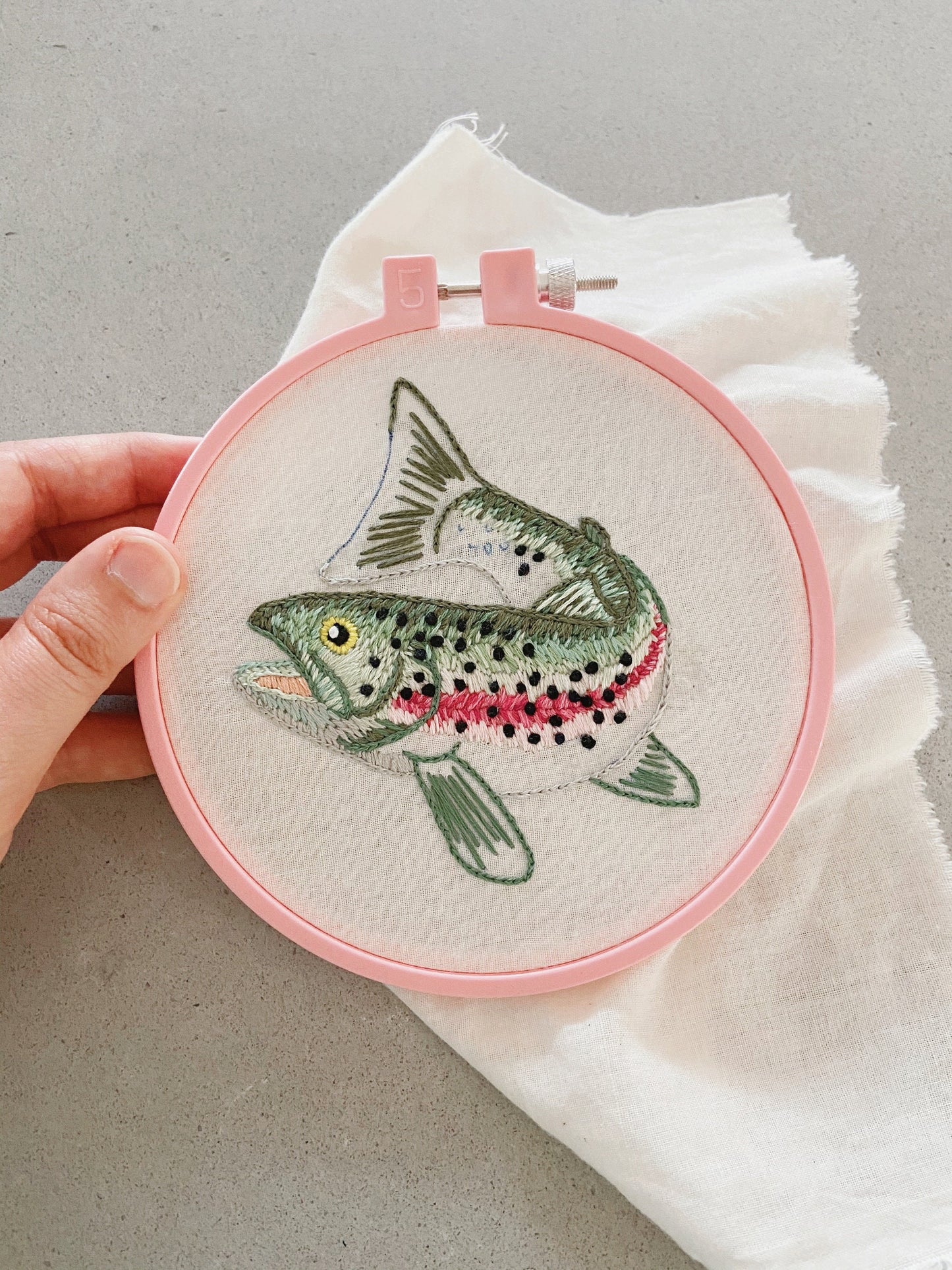 rainbow trout | digital embroidery pattern