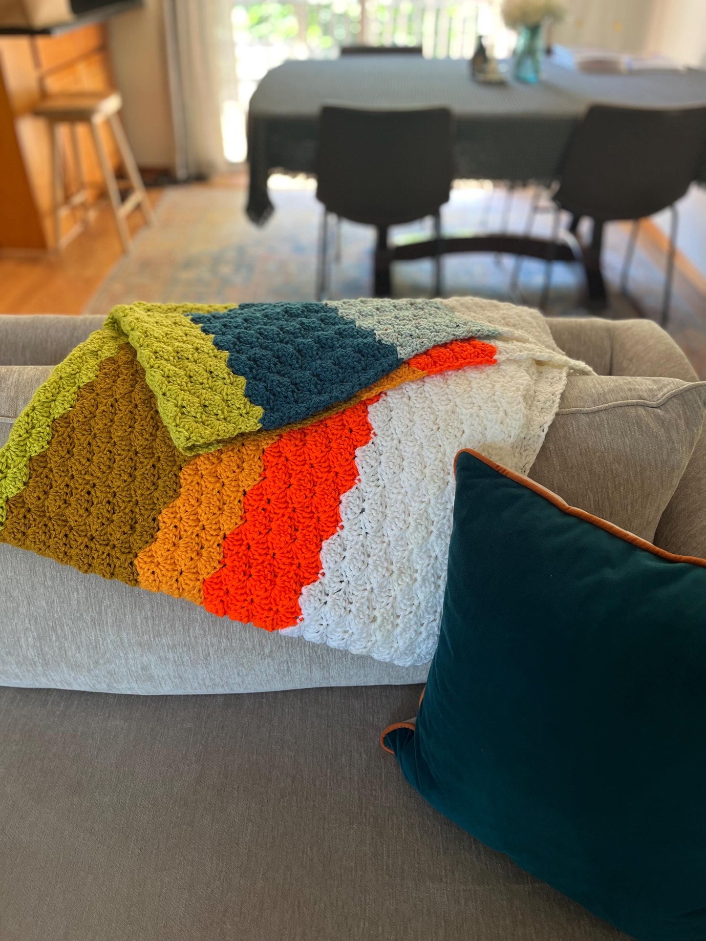 pacific summer throw blanket | digital crochet pattern