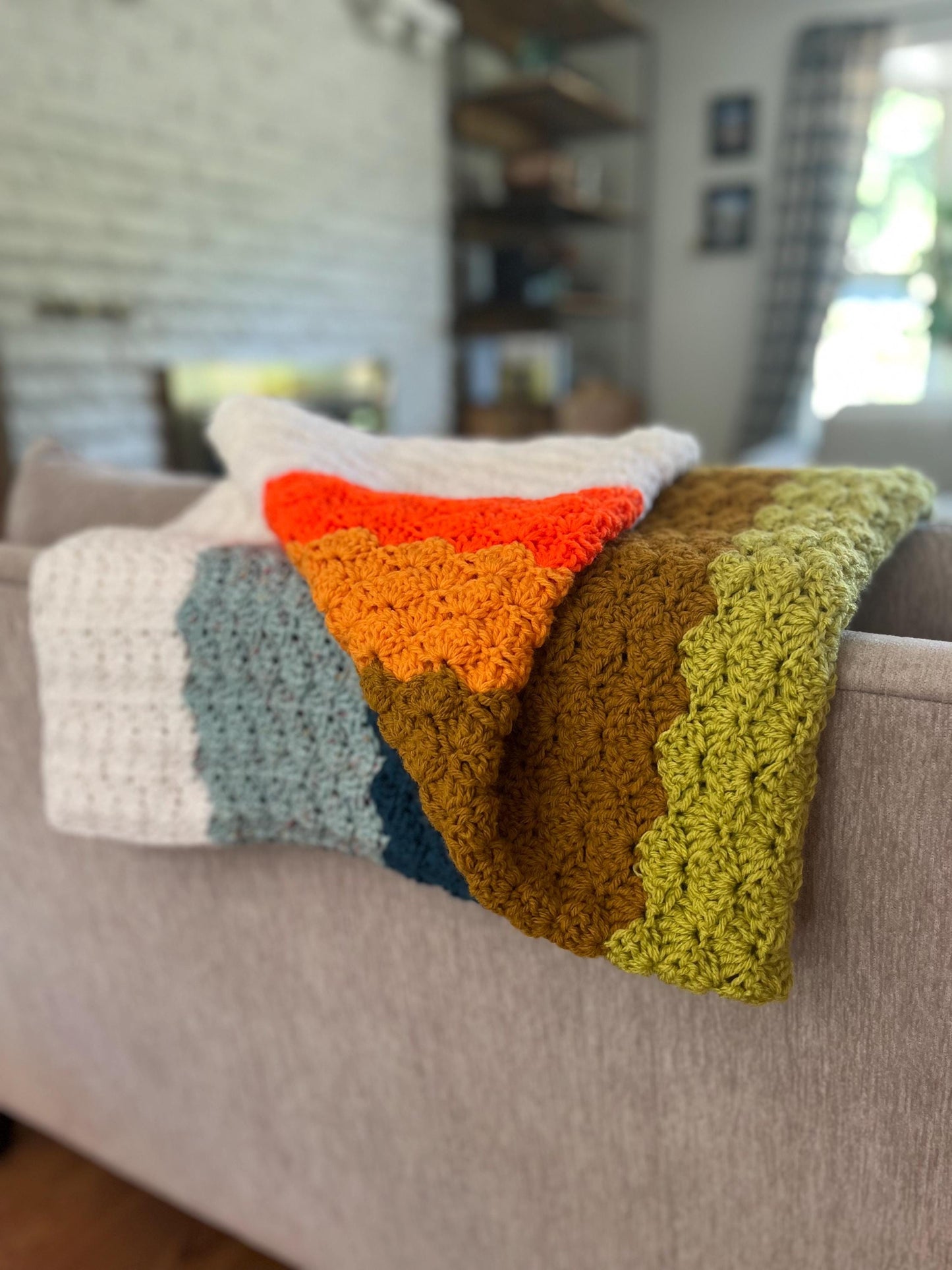 pacific summer throw blanket | digital crochet pattern