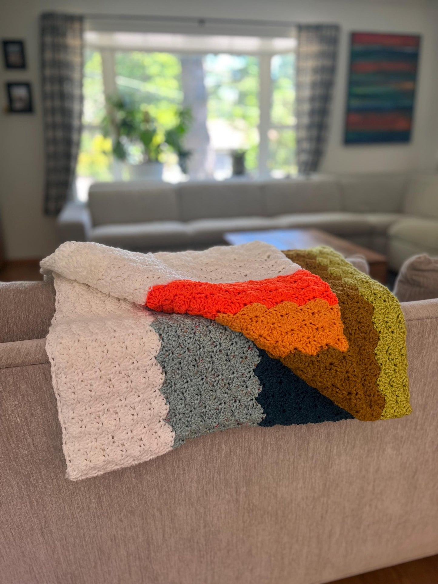 pacific summer throw blanket | digital crochet pattern