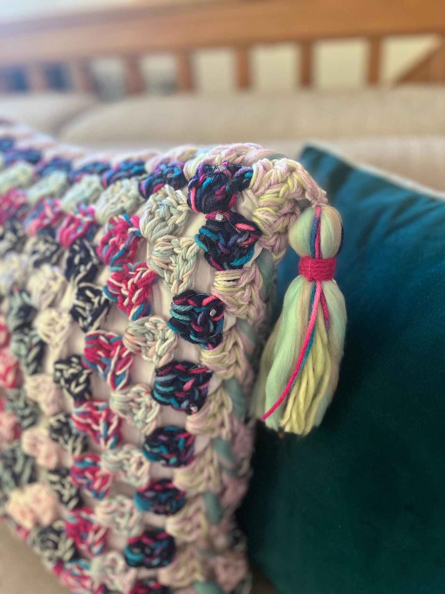 aspen | granny square throw pillow
