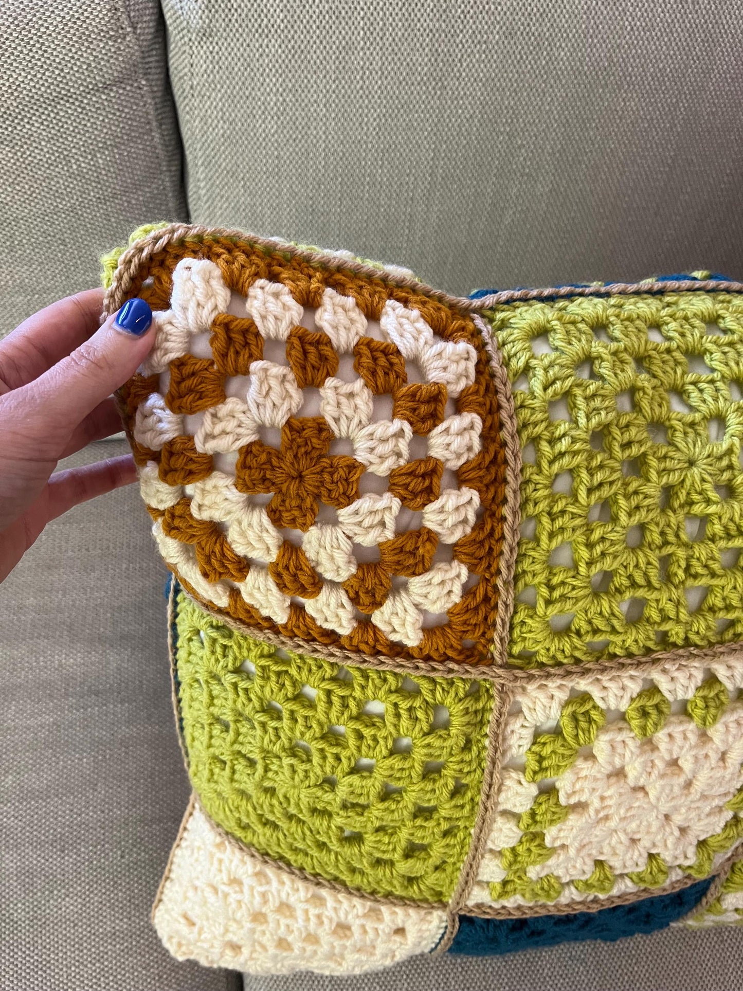 juneau | granny square throw pillow