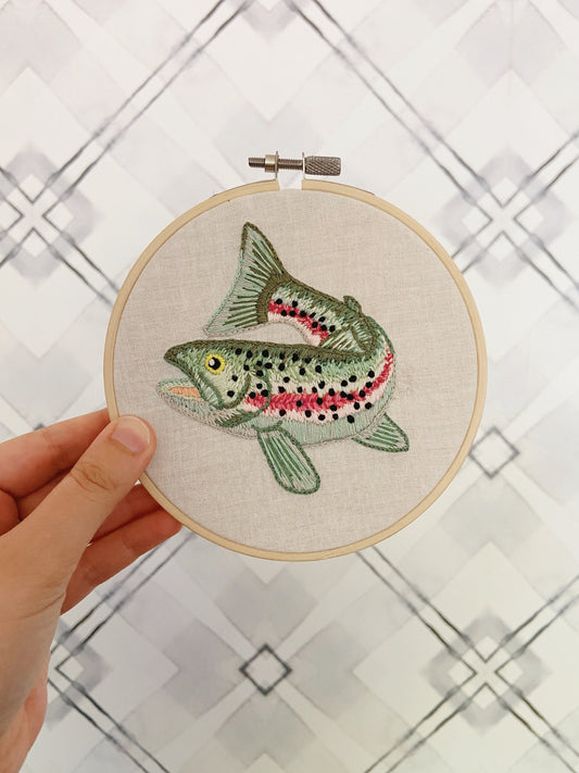 rainbow trout | digital embroidery pattern