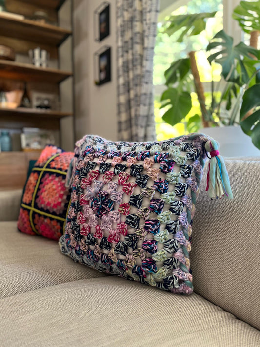 aspen | granny square throw pillow