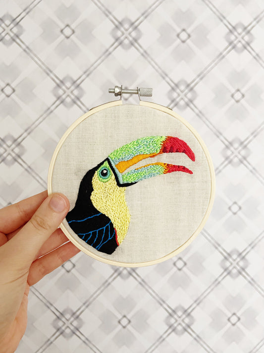 keel billed toucan | digital embroidery pattern