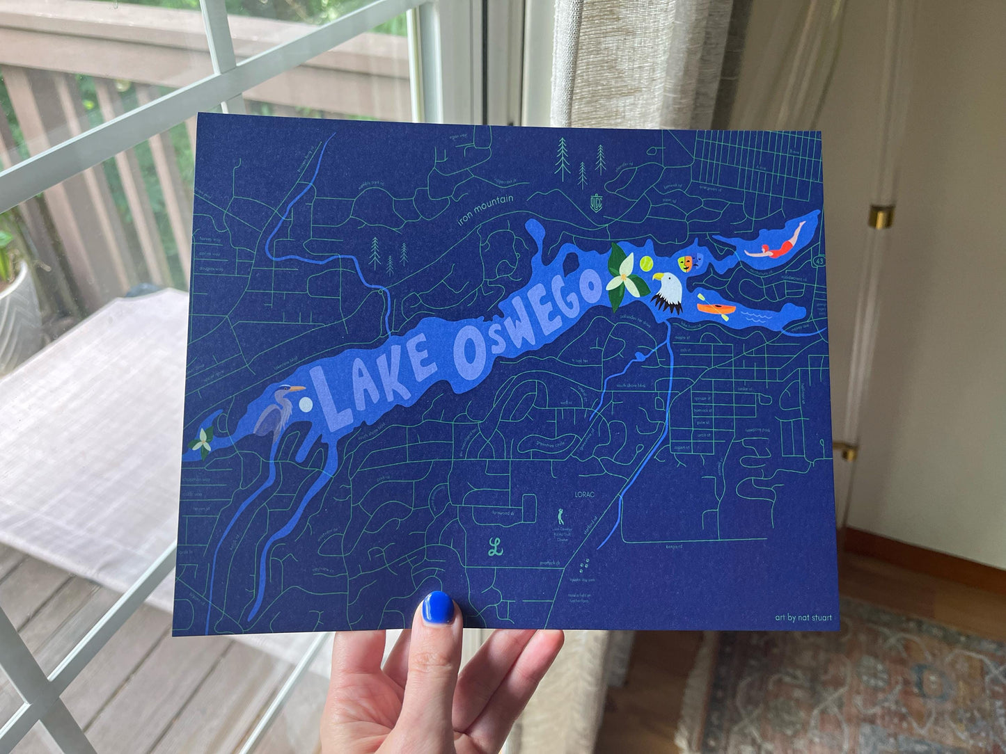 lake oswego oregon | map print