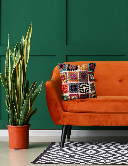 granny square pillow | digital crochet pattern