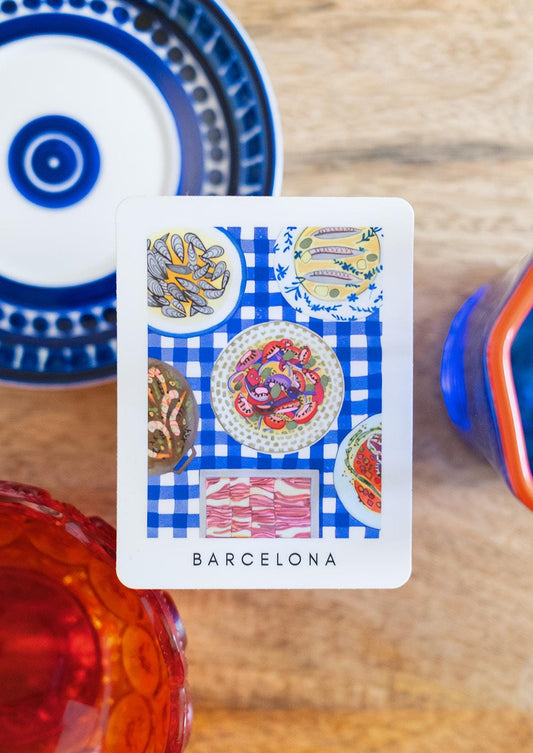 barcelona spain tapas | waterproof sticker