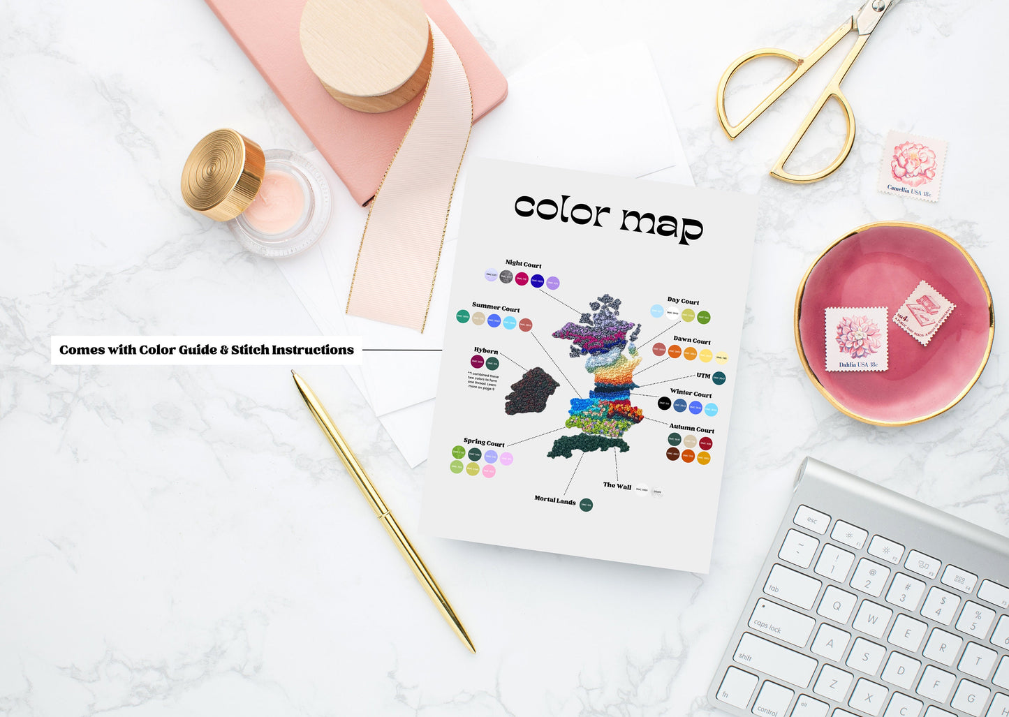 prythian map (acotar) | digital embroidery pattern