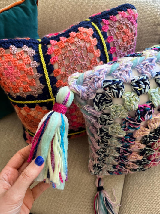 aspen | granny square throw pillow